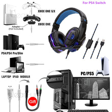 Load image into Gallery viewer, Professional 9D Stereo Gaming Headphones With Microphone PC Headset Gamer For XBOX PS4 Computer Laptop Phone Game accessories