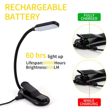 Load image into Gallery viewer, Rechargeable Book Light Mini 7 LED Reading Light 3-Level Warm Cool White Flexible Easy Clip Lamp Read Night Reading Lamp in Bed