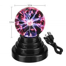 Load image into Gallery viewer, 3/4/5/6 Inch Magic Plasma Ball Lamp LED Atmosphere Night Light Touch sound control Glass Plasma Light Bedroom Decor Kids Gifts