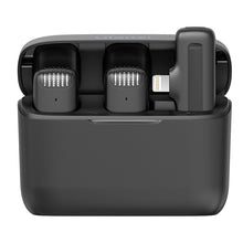 Load image into Gallery viewer, Ulanzi J12 Portable Wireless 20M Lavalier Microphone Transmitter and Receiver Clip Lable Audio Video Mic with Type-C Lightning