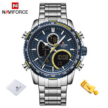Load image into Gallery viewer, NAVIFORCE Fashion Men Watch Luxury Brand Sport Watch For Men Chronograph Quartz Wristwatch Military Waterproof Steel Band Clock