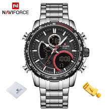 Load image into Gallery viewer, NAVIFORCE Fashion Men Watch Luxury Brand Sport Watch For Men Chronograph Quartz Wristwatch Military Waterproof Steel Band Clock