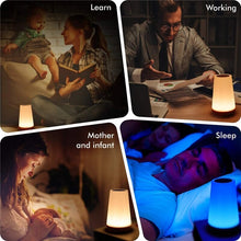Load image into Gallery viewer, Table Lamp Bedside Lamp For Bedroom 13 Color Changing Touch Night Light RGB Remote Dimmable USB Rechargeable Portable Room Light