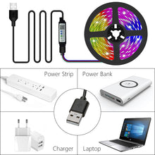 Load image into Gallery viewer, USB DC 5V LED Strip Light Tape 2835 1-30M Bluetooth SMD LED USB RGB Lights Flexible LED Lamp Tape Ribbon RGB TV Desktop Diode