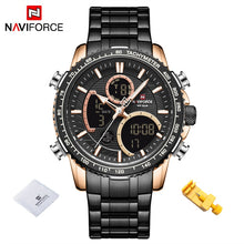 Load image into Gallery viewer, NAVIFORCE Fashion Men Watch Luxury Brand Sport Watch For Men Chronograph Quartz Wristwatch Military Waterproof Steel Band Clock