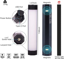Load image into Gallery viewer, LUXCEO P200 IP67 Rainproof RGB Tube Built-in Battery & Magnet With APP Control LED Video Light For Studio Photo Product Lighting