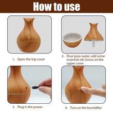 Load image into Gallery viewer, Woodgrain Humidifier 130ml Mini USB Aromatherapy Mist Diffuser Portable Vaporizer For Home Room Yoga