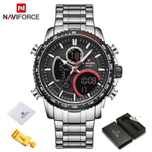Load image into Gallery viewer, NAVIFORCE Fashion Men Watch Luxury Brand Sport Watch For Men Chronograph Quartz Wristwatch Military Waterproof Steel Band Clock
