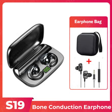 Load image into Gallery viewer, Bone Conduction Bluetooth Earphones Earring Wireless Headphones Ear Clip With Mic Earbuds HiFi Stereo Sports Waterproof Headsets