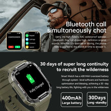 Load image into Gallery viewer, Rugged Military Smart Watch Ftiness Watches Ip68 Waterproof 1.85'' AI Voice Bluetooth Call Smartwatch 2023