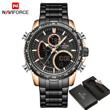 Load image into Gallery viewer, NAVIFORCE Fashion Men Watch Luxury Brand Sport Watch For Men Chronograph Quartz Wristwatch Military Waterproof Steel Band Clock