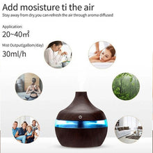 Load image into Gallery viewer, Wood Grain Humidifier Aroma Diffuser Atomizer USB Household Humidifier Hydrating Instrument Desktop Humidifier