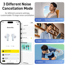 Load image into Gallery viewer, Bowie M2s ANC Earphone Bluetooth 5.3 Active Noise Cancellation -48dB Wireless Headphone Support 3D Spatial Audio Earbuds