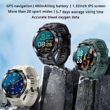 Load image into Gallery viewer, K37 Military GPS Smart Watch Men 360*360 HD Screen Heart Rate IP68 Waterproof Sports SmartWatch For Xiaomi Android IOS K37