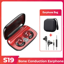 Load image into Gallery viewer, Bone Conduction Bluetooth Earphones Earring Wireless Headphones Ear Clip With Mic Earbuds HiFi Stereo Sports Waterproof Headsets