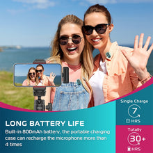 Load image into Gallery viewer, Ulanzi J12 Portable Wireless 20M Lavalier Microphone Transmitter and Receiver Clip Lable Audio Video Mic with Type-C Lightning