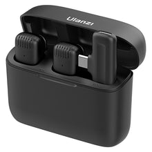 Load image into Gallery viewer, Ulanzi J12 Portable Wireless 20M Lavalier Microphone Transmitter and Receiver Clip Lable Audio Video Mic with Type-C Lightning
