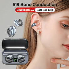 Load image into Gallery viewer, Bone Conduction Bluetooth Earphones Earring Wireless Headphones Ear Clip With Mic Earbuds HiFi Stereo Sports Waterproof Headsets