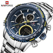 Load image into Gallery viewer, NAVIFORCE Fashion Men Watch Luxury Brand Sport Watch For Men Chronograph Quartz Wristwatch Military Waterproof Steel Band Clock