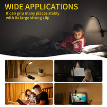 Load image into Gallery viewer, Rechargeable Book Light Mini 7 LED Reading Light 3-Level Warm Cool White Flexible Easy Clip Lamp Read Night Reading Lamp in Bed
