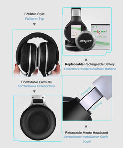 B20 Stereo Bluetooth Headset Headphones with Microphone Bass Foldable Wireless Earphone for Computer Phones Support Aux