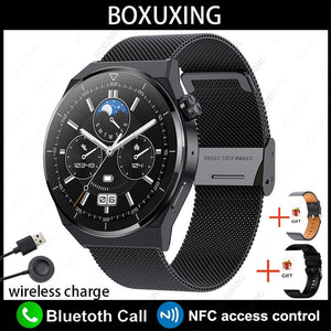 NFC Smart Watch Men GT3 Pro AMOLED 390*390 HD Screen Heart Rate Bluetooth Call IP68 Waterproof SmartWatch 2023