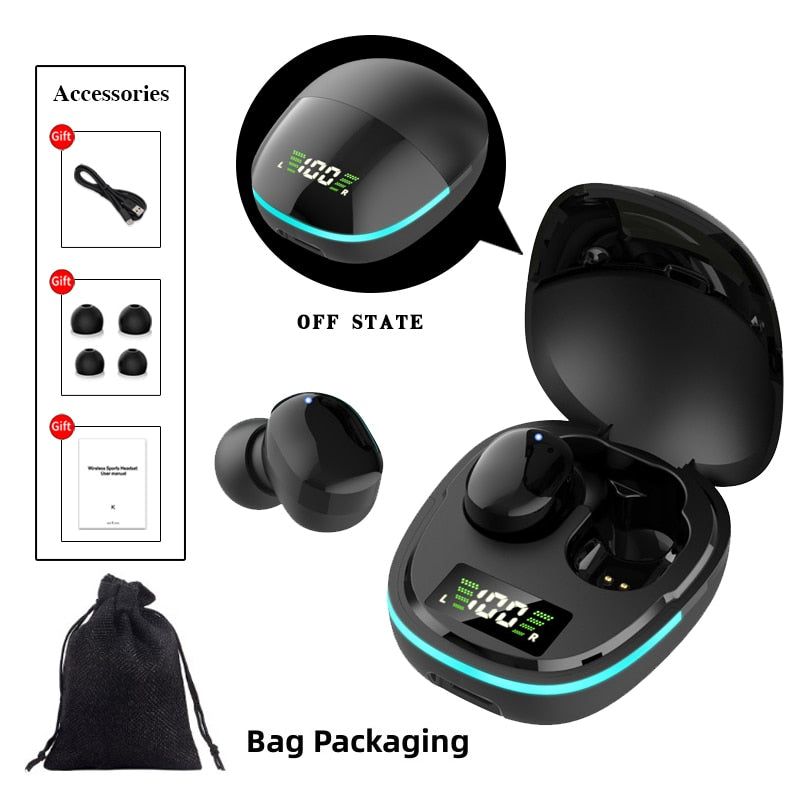 Wireless Headphones 5.1 Bluetooth Earphones HIFI Lossless Sound Headsets Sports Mini TWS Earbuds