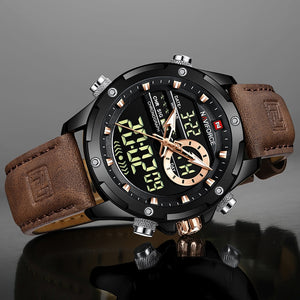 NAVIFORCE Digital Men Military Watch Waterproof Wristwatch LED Quartz Clock Sport Watch Male Big Watches Men Relogios Masculino