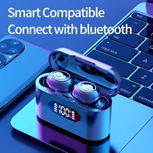 X37 Wireless Bluetooth Earphones Headphones Outdoor Sports Headset 5.3 With Charging Bin Display Touch Control Earbuds for Muisc