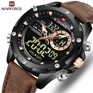 NAVIFORCE Digital Men Military Watch Waterproof Wristwatch LED Quartz Clock Sport Watch Male Big Watches Men Relogios Masculino